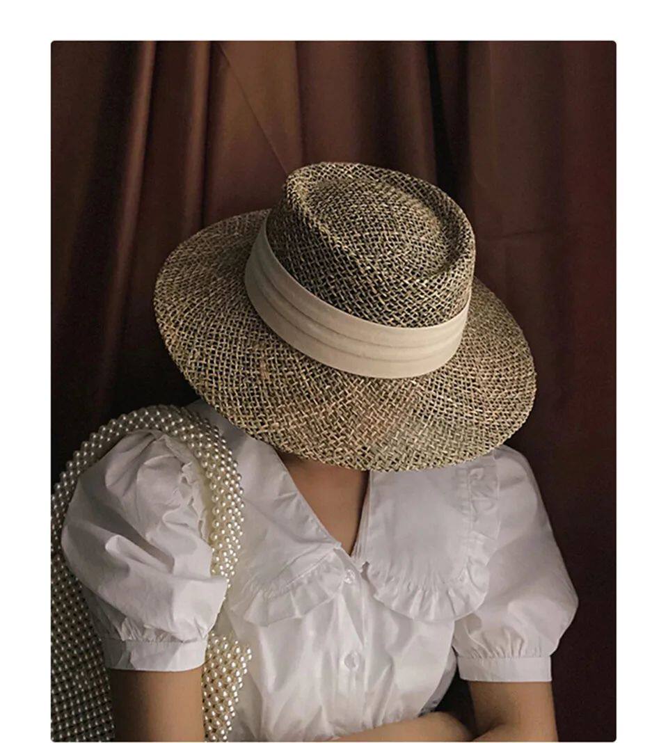 2023 Новая соломенная шляпа ручной работы для женщин Летняя шляпа Panam 