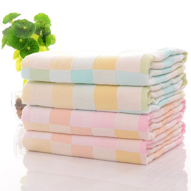 Yunlai double-layer gauze bath towel pure cotton absorbent thin baby baby quilt towel blanket