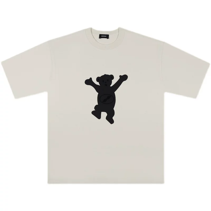 Bear короткий рукав унисекс стиль высокой улицы MIRROR WE11DONE