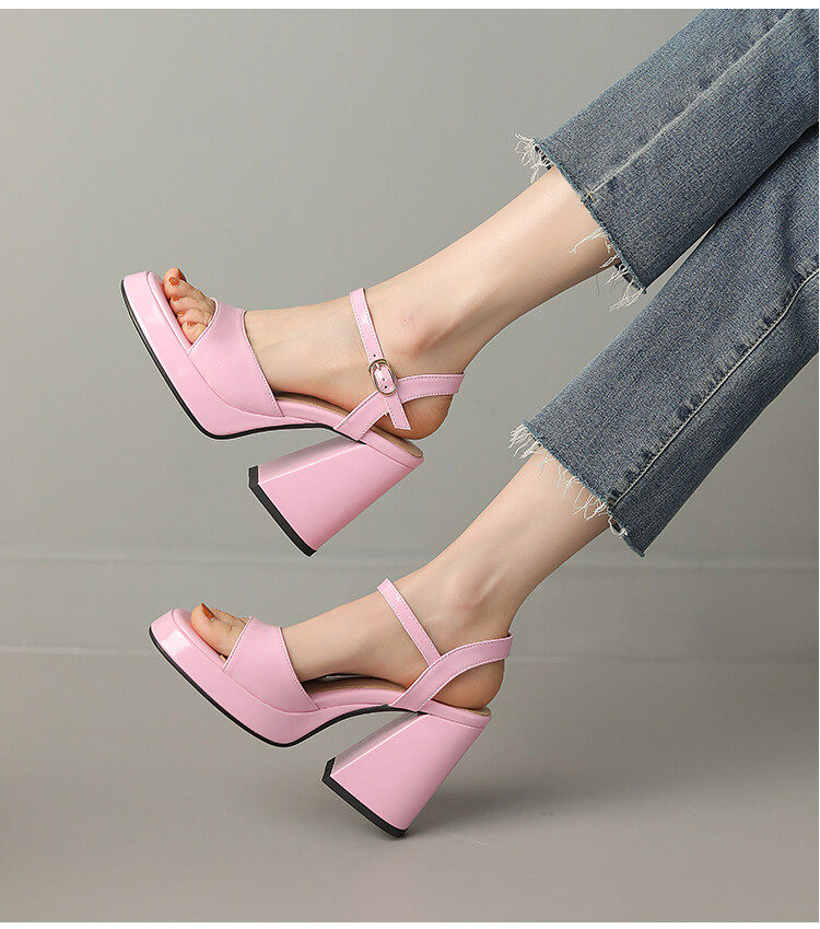 Летние босоножки, сетчатые сексуальные туфли на высоком каблуке с ремешком, коллекция 2023, популярно в интернете OTHER / Other 