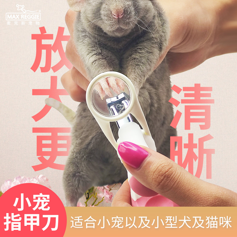 Floral Sage Hamster Hamster Dragon Cat Rabbit Cat Dog Pet magnifying glass nail clippers with small number of nail clippers scissors