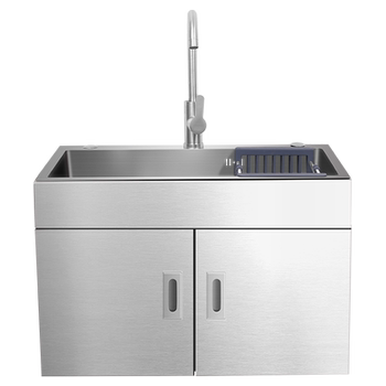 Kitchen stainless steel sink cabinet handmade pool wall-mounted sink basin integrated cabinet wall-mounted basin sink cabinet