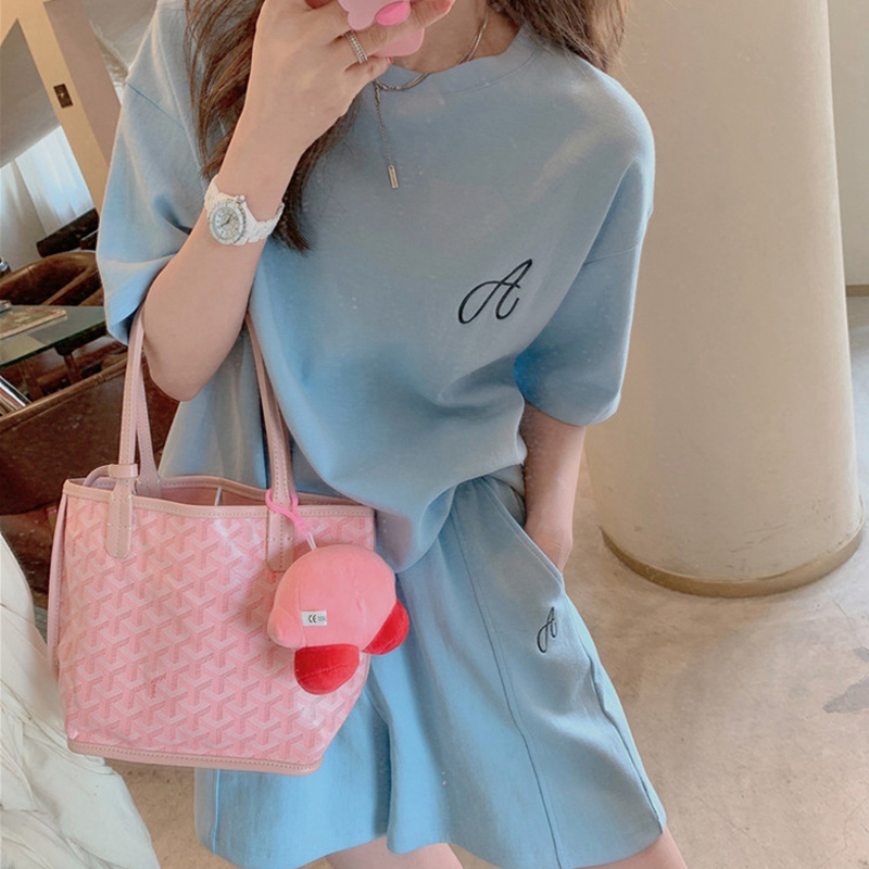 Suit Women Dress 2022 New Summer Light Ripening Wind Casual Sports Little Subclear Pure Sweet Shorts Two Sets