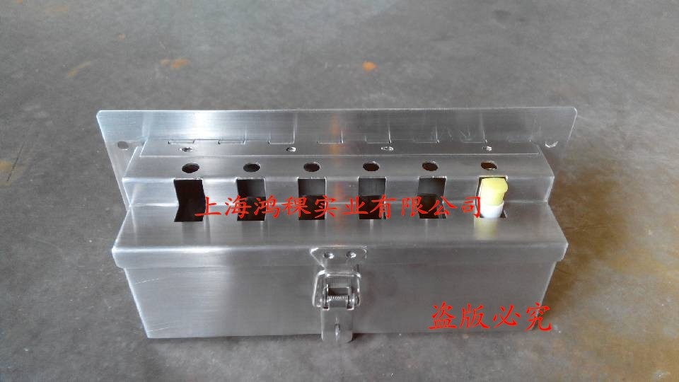 Hongyu stainless steel lighter box type cigarette box hotels office building fixed box six hole padlock direct sales