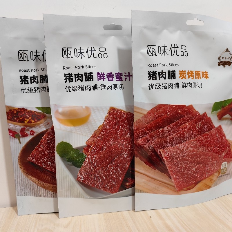 瓯味坊猪肉脯蜜汁香辣原味即食猪肉干
