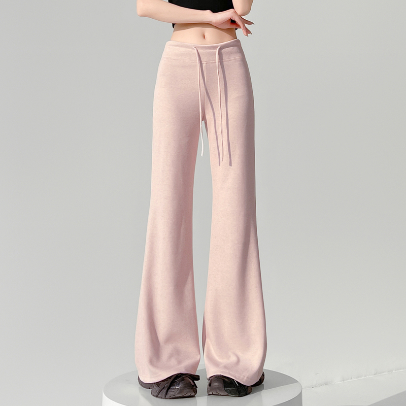 Casual Pink Pants, Sweatpants for Petite Women, 2026 New Summer Thin Style, Flared Yoga Pants, Sports Pants