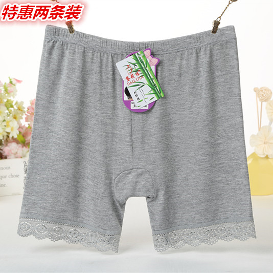 2条装 防走光莫代尔打底五分安全裤女加肥加大码胖mm保险短裤夏薄