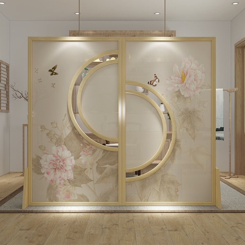 Chinese classical profiled semicircle hollowed-out screen Xuanguan into the house Shelter Fashion Living Room Hotel Lobby Dining Room Yarn screen