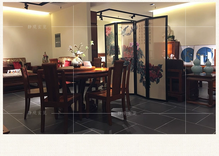 tấm tường cổ điển Trung Quốc gấp màn hình hiên phòng khách bán rắn gỗ gấp màn hình mười đào nhân hoá vận chuyển - Màn hình / Cửa sổ