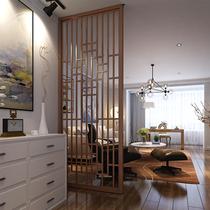 Neoclassical Chinese hollow solid wood screen partition porch seat bedroom office fashion living room feng shui screen