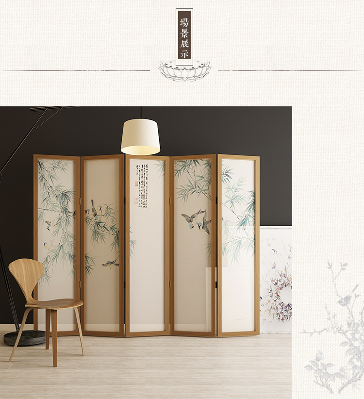 Trung Quốc cổ điển rắn màn hình hiên phân vùng màn hình gấp văn phòng phòng trà nhà hàng khách sạn màn hình gấp di động - Màn hình / Cửa sổ vach ngan phong tho