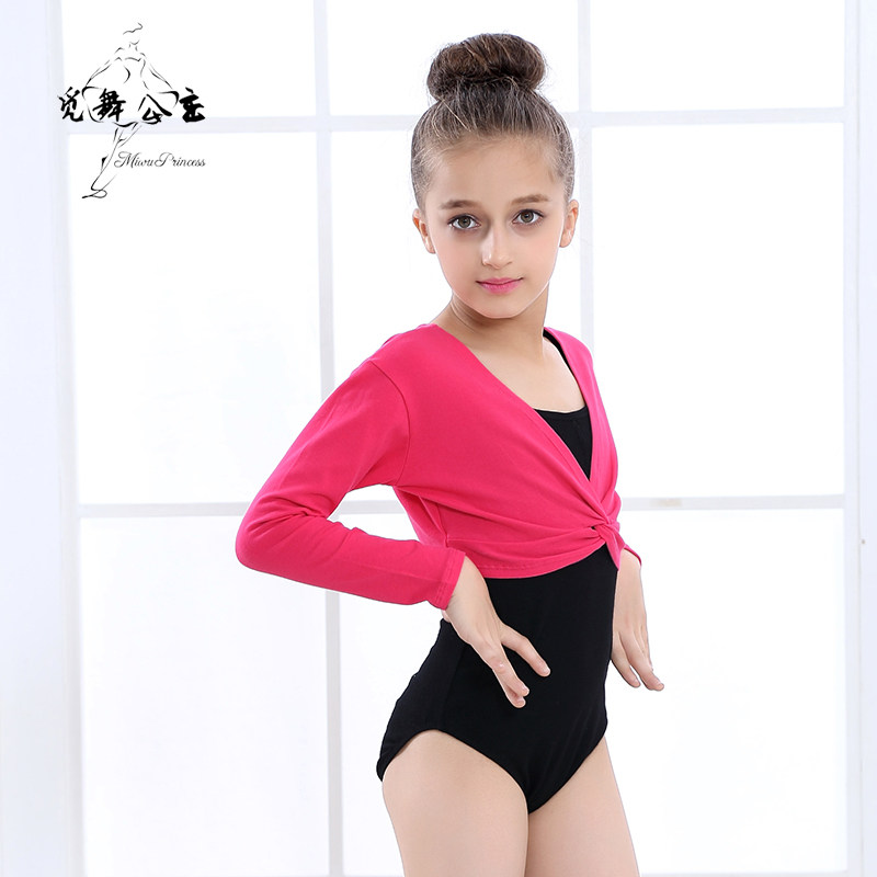 Children Dance Clothed Cape Girl Long Sleeve Thickened Practice Service Autumn Winter Gush Warm Ballet Shoulder Fur Coat