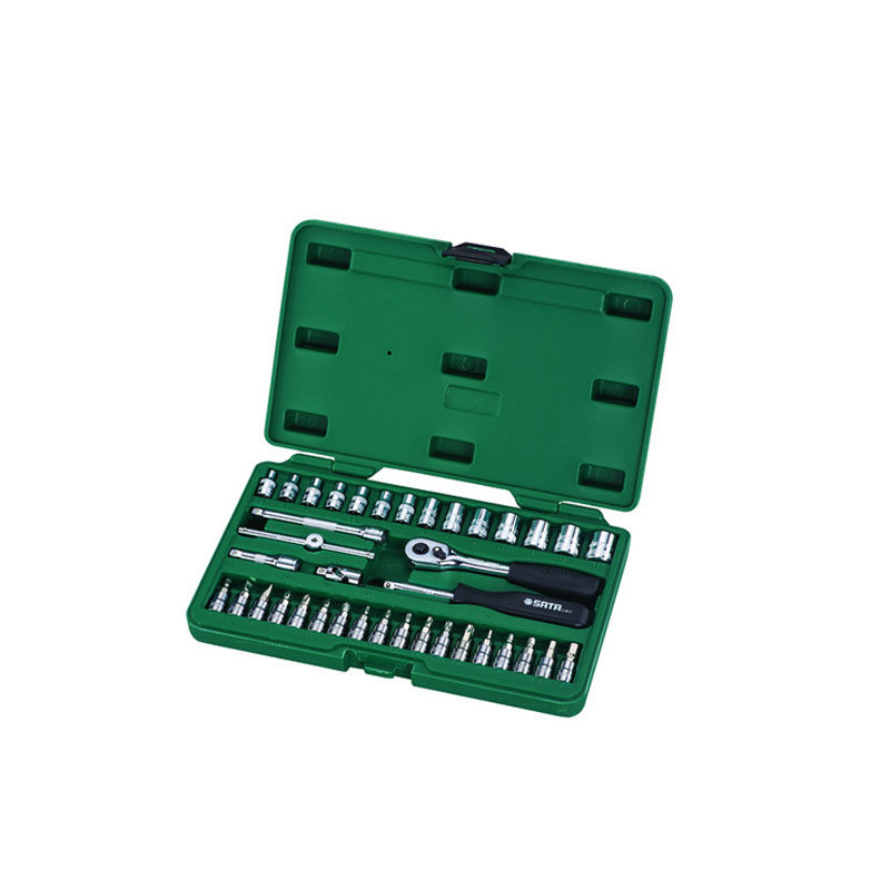 Shida Hardware Steam Repair Steam Protection Sleeve Ratchet Wrench 38 Pieces Toolbox Suit Car Repair Group Sleeve 09002