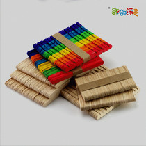 Ice Cream Bar Diy Handmade house Ice Cicle sticks Ice Sticks Wood Baton Fine Art Hand Material Wood Clips Color Clips