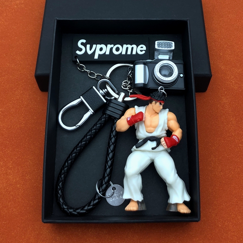 Street Fighter Fighting King of Fighters Keychain Game Ryu Ken Figure Boyfriend Pendant Anime Car Gift Ornament