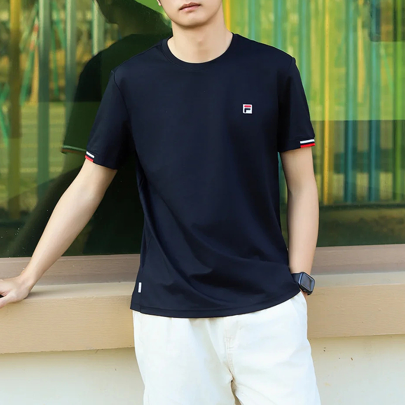 Fila Men's Short-Sleeved T-Shirt 2026 Summer New Business Casual Style Breathable Top F11M527101