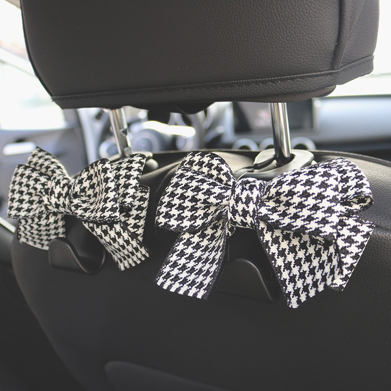 Car bow adhesive hook seat back row cute car with multifunctional invisible car rear seat hook