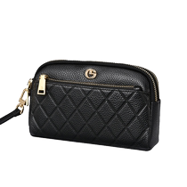 Goldlion Womens Bag Genuine Leather 2024 Summer New Fashion Clutch Zipper Large Capacity Mobile Phone Bag Womens Wallet