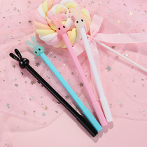 Creative Cartoon Jelly Cute Rabbit Middle Sex Pen Fresh Cute Student Exam Water Pen Writing Sign Pen Student Gift