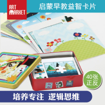 Early childhood logical thinking training puzzle enlightenment Early education Cognitive card Preschool children baby learning card teaching aids