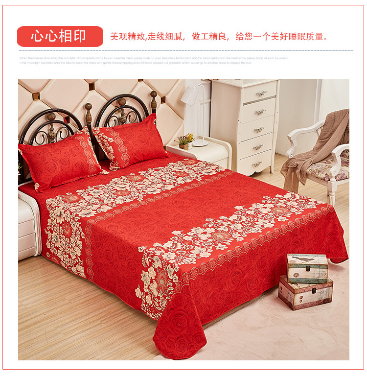 Tấm lớn màu đỏ đơn tăng 1,8 mét giường dày mùa đông chà nhám 1,5m giường cưới đôi chăn bông - Khăn trải giường ga giường màu xám