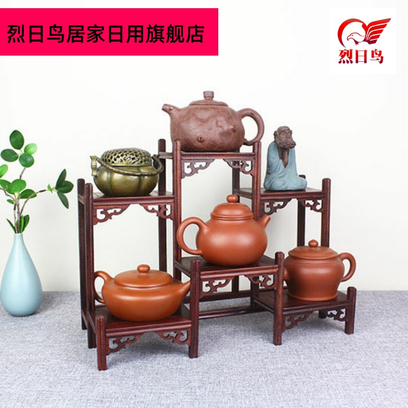 Cup rack solid wood tea tea cake stand little rich ancient frame cabinet receive shelf region of purple sand teapot tea set