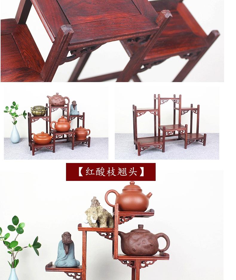 Cup rack solid wood tea tea cake stand little rich ancient frame cabinet receive shelf region of purple sand teapot tea set