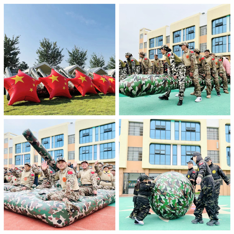 Inflatable Military Activity Camouflage Props Aircraft Rocket Tank Kindergarten Body Intelligent Family National Prevention Education Equipment
