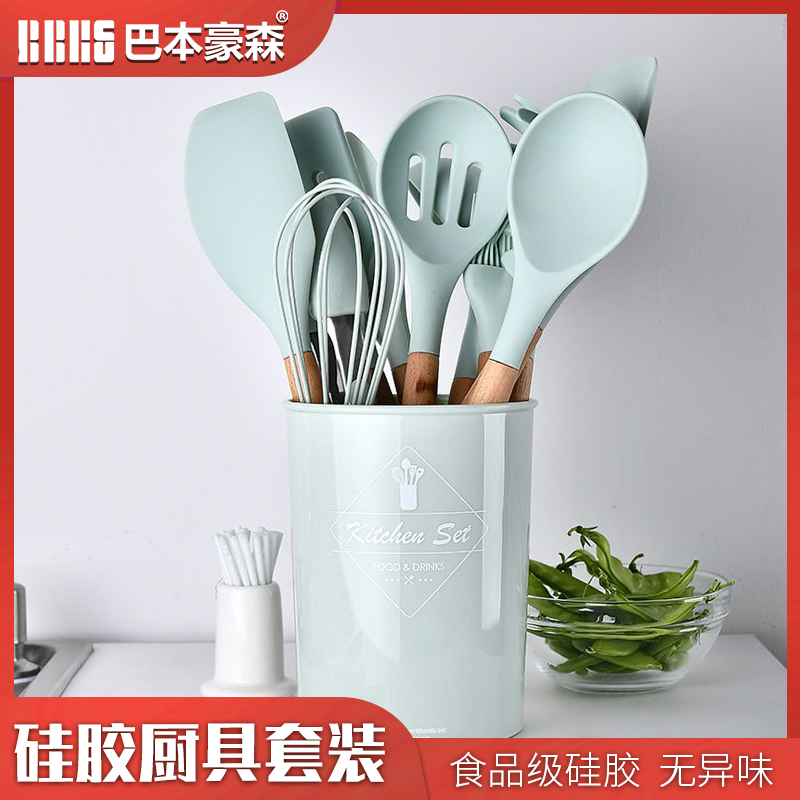 Silicone spatula non-stick pan special spat chop chop chop home high temperature resistant silicone spatula set soup spoon stir-fry spoon kitchenware
