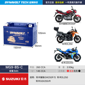Suzuki gsx250 gw250dl650 gsx1400 geek sa yue cool gz150/gn125 motorcycle battery