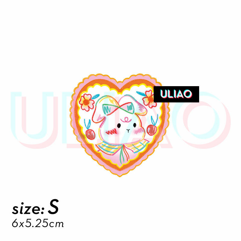 Material ULIAO ghost horse wind cute rabbit tattoo stickers waterproof long-lasting ins fresh girl color line sticker