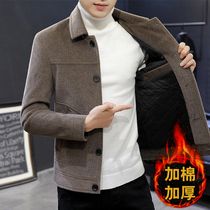 Mens wool coat autumn and winter 2020 new Korean version of the trend handsome mens thickened warm mens jacket