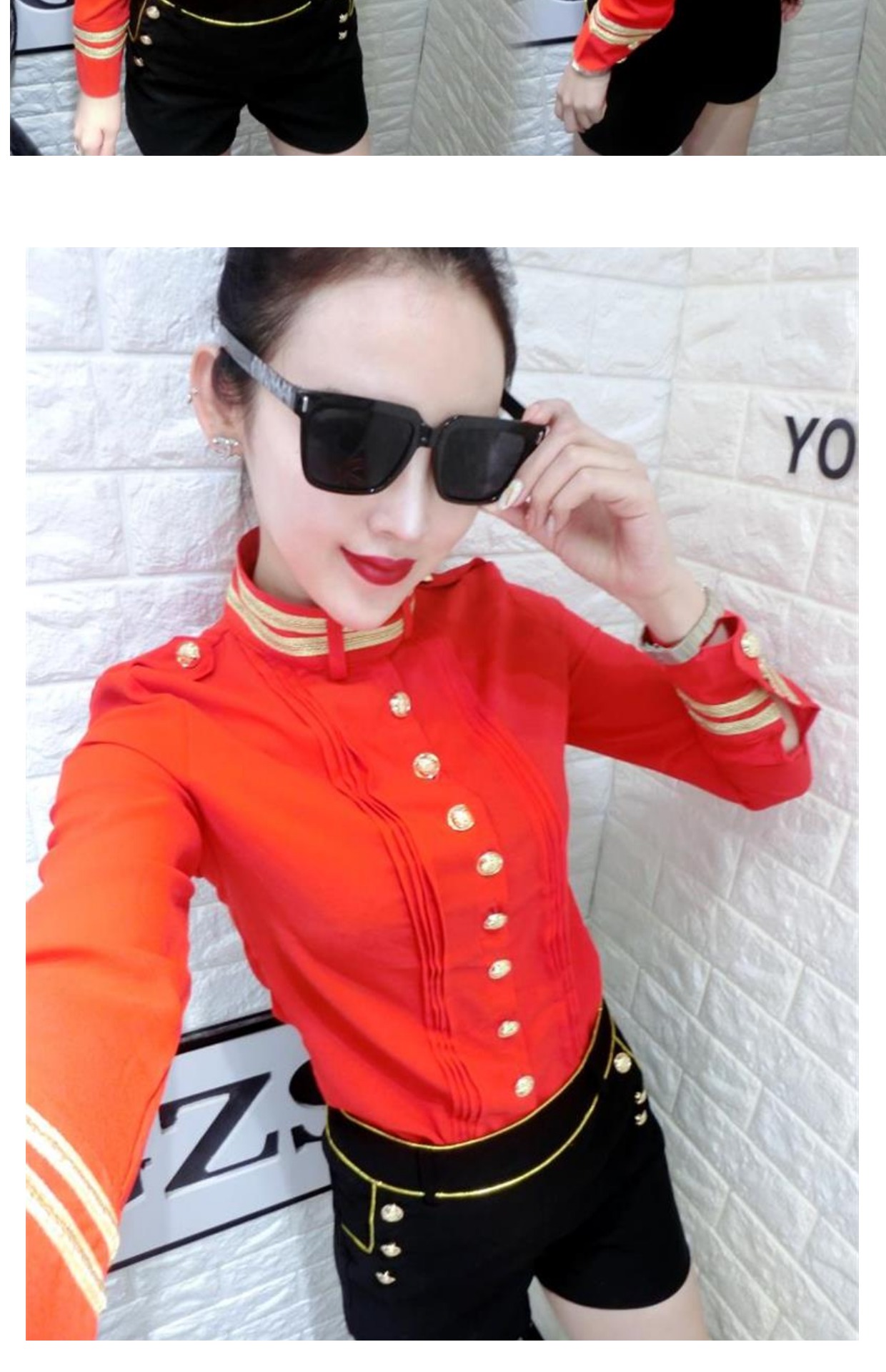 Mùa thu mới của Hàn Quốc thời trang cao eo thon vàng đen khóa ngắn quần short nữ giản dị hoang dã quần rộng ống rộng chân quần thời trang nữ đẹp