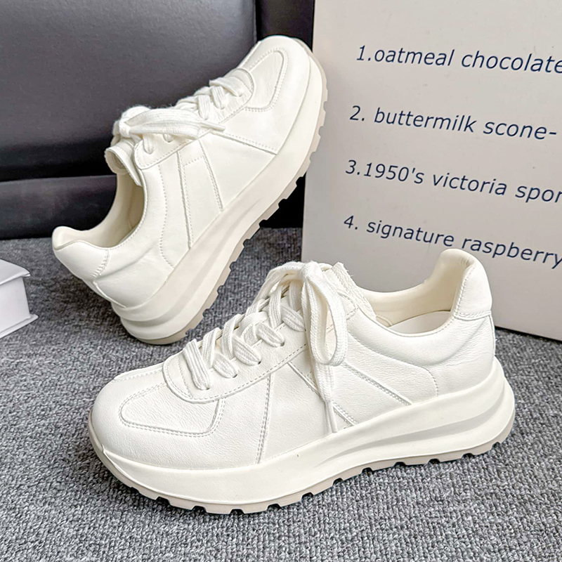 Genuine Leather White Sneakers for Women, Spring Season, Sheepskin Lining, Fashionable, Lightweight, First-Layer Cowhide, Slimming, Sports Casual Shoes Genuine Leather White Sneakers for Women, Spring Season, Sheepskin Lining, Fashionable, Lightweight, First-Layer Cowhide, Slimming, Sports Casual Shoes