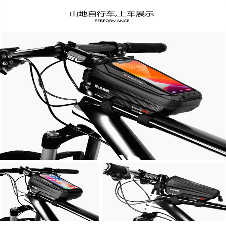 WILD MAN new bicycle tube pack waterproof 6-inch mobile phone protective shell touch screen mountaineer accessories