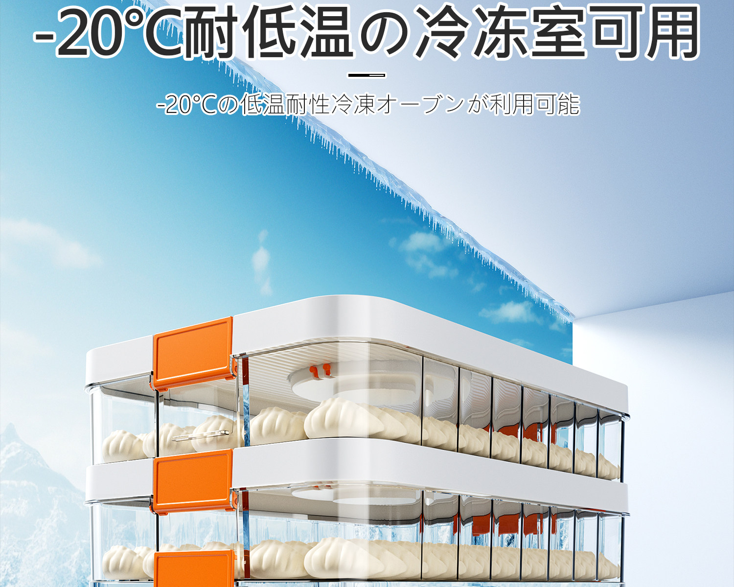 Питание коробки 日本饺子收纳料理盒冰箱用食品级冷冻专用速冻水饺保鲜盒馄饨托盘