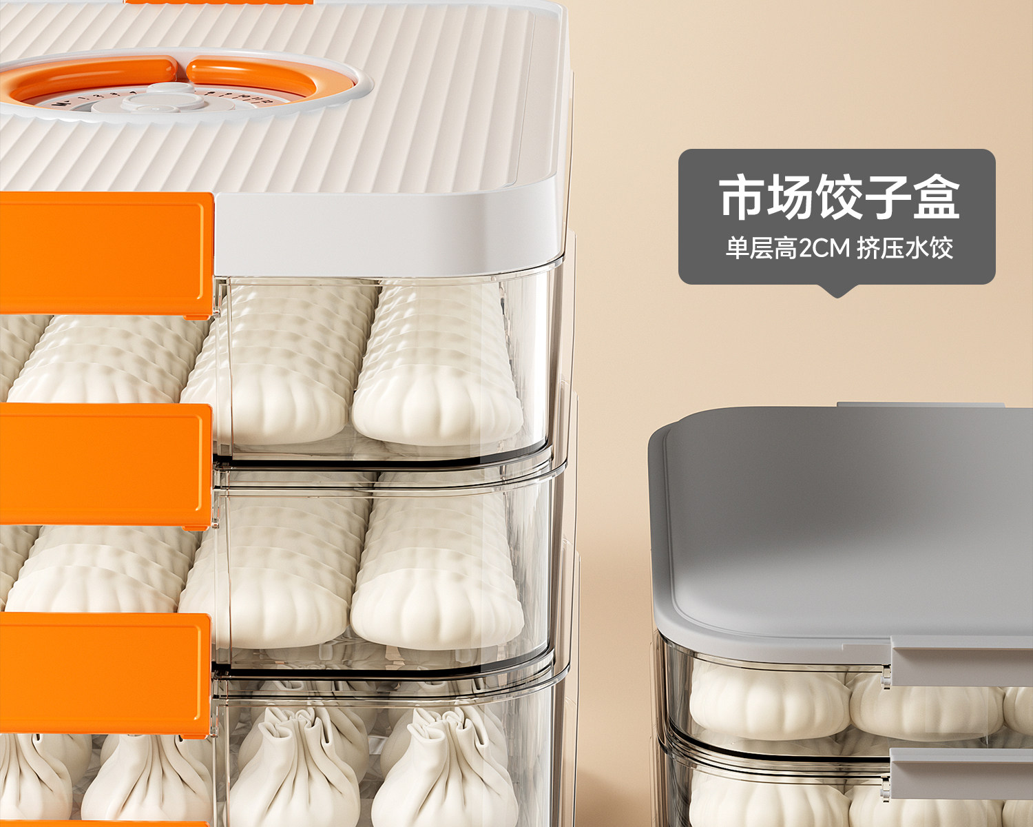 Питание коробки 日本饺子收纳料理盒冰箱用食品级冷冻专用速冻水饺保鲜盒馄饨托盘