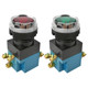LA19-11 Green Red Opening 25MM Start Stop Self-Reset Switch Button Yellow 1 Normally Open and Normally Closed