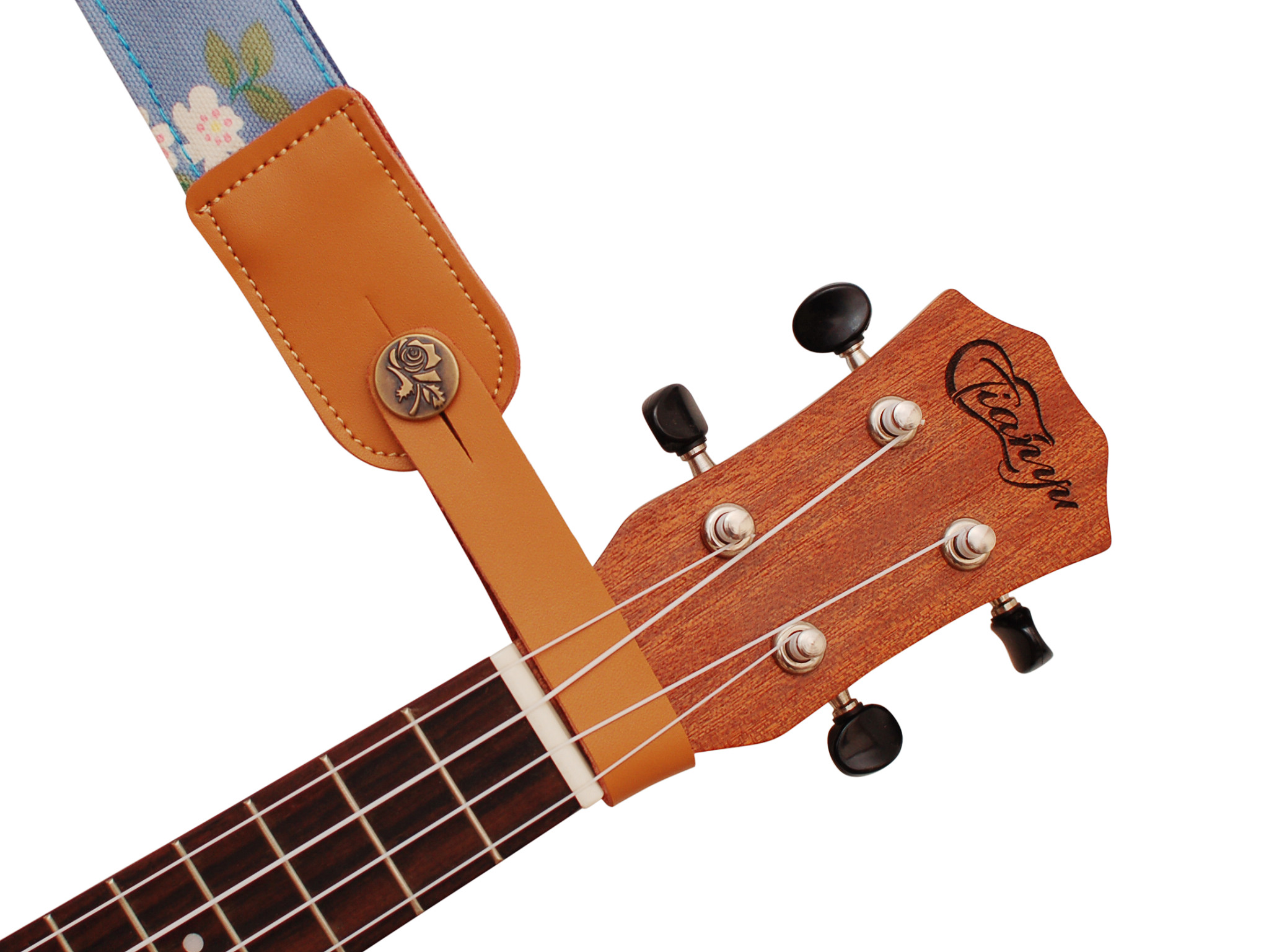 2021 Original Romantic Rose Leather Headband For All Models Of Ukulele And Guitar