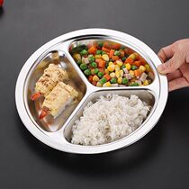 Division Stainless Steel Weight Loss Dinner Plate Three-Four-G-Six-G Plate Creative Home Fast Food Fitness Slimming Adults Home