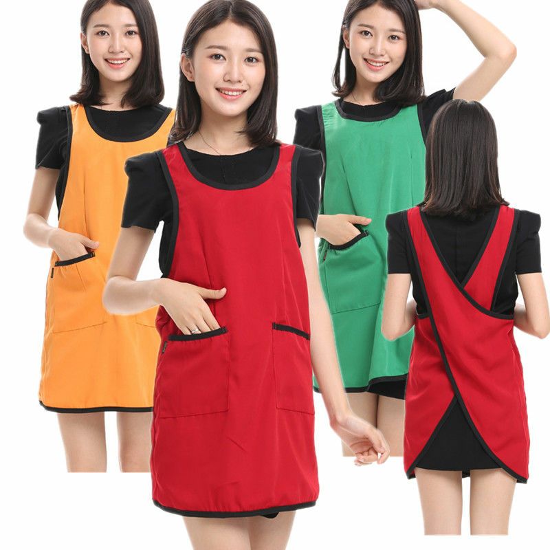 Back cross horse clip apron kitchen dining room milk tea shop coffee shop vest overalls do housework