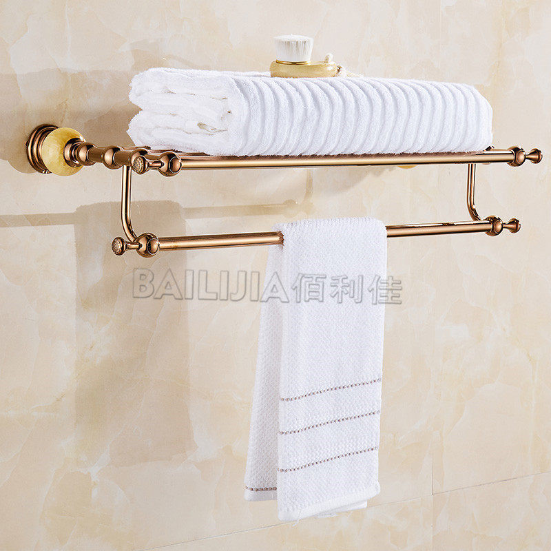 Stainless Steel Rose Gold Eurostyle Yellow Jade Frame Eurostyle Carved Rose Gold Bathroom Pendant