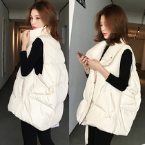 Down cotton vest female winter 2020 New Tide Korean version Joker thick long loose autumn winter cotton jacket jacket