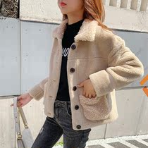 Lamb coat women thick 2020 winter clothes New Korean version of loose small fragrant wind fur one short coat women tide