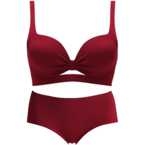 Sous-vêtements rouges pour mariée et femme sexy petits seins push up année animale ensemble de sous-vêtements marque de chat passionné