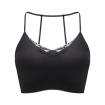 Beautiful back underwear 2024 new popular summer thin womens small chest push-up vest bandeau style strapless bra