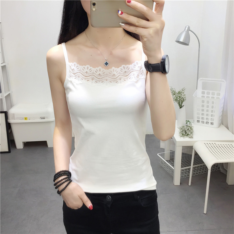 Mùa hè Hàn Quốc phiên bản của các cổng ren retro retro chic nhỏ tươi yếm trong nữ đoạn ngắn đáy áo của phụ nữ mặc bên trong và bên ngoài ao b lo nu ca tinh