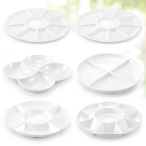Kebai Jamamiamine Cutlery Imitation Porcelain Pan Yunnan Bridge Rice Line Fish Raw Ingredients Dish Grids Multi-Lattice Parquet Dish Dish
