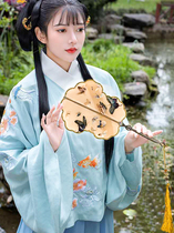 Ancient style Suzhou embroidery fan handmade double-sided embroidery Palace fan Chinese style silk Hanfu Group fan embroidery beauty fan gift