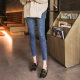 High-waisted denim petite pants for women 2025 new spring and summer slim and tight little retro thin pencil pants